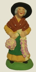 SANTON FEMME A L'AIL (7CM)