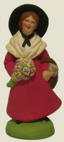 SANTON FEMME AUX FLEURS (7CM)