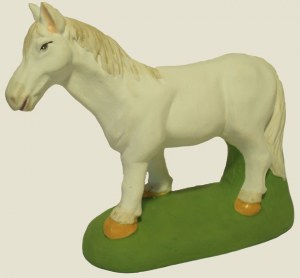 SANTON CHEVAL DE CAMARGUE (7CM)