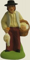 SANTON HOMME POULE ŒUFS